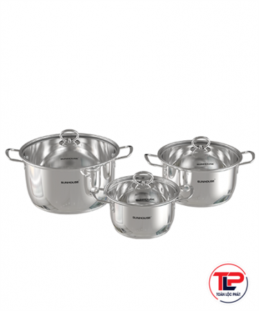 BỘ NỒI INOX 5 ĐÁY SUNHOUSE SHG788