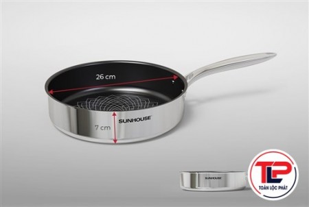 CHẢO INOX 3 LỚP ULTRA TITANIUM SUNHOUSE STI26M