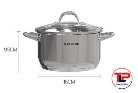 NỒI INOX 3 ĐÁY SUNHOUSE SHG301-16