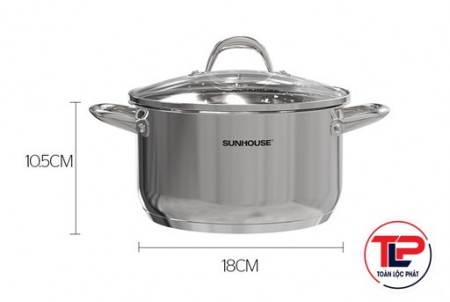 NỒI INOX 3 ĐÁY SUNHOUSE SHG301-18