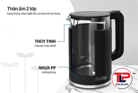ẤM SIÊU TỐC THỦY TINH 1.7L SUNHOUSE MAMA SHD1330 thumb