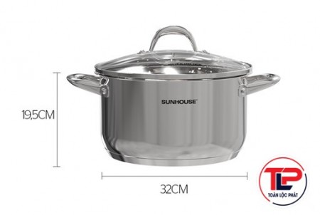 NỒI INOX 3 ĐÁY SUNHOUSE SHG301-32