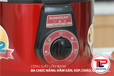 NỒI ÁP SUẤT ĐIỆN ĐA NĂNG SUNHOUSE SHD1552 ĐỎ thumb