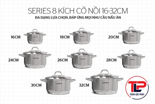 NỒI INOX 3 ĐÁY SUNHOUSE SHG301-16