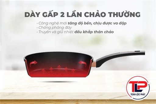 CHẢO CHỐNG DÍNH ULTRA TITANIUM SUNHOUSE ST30B