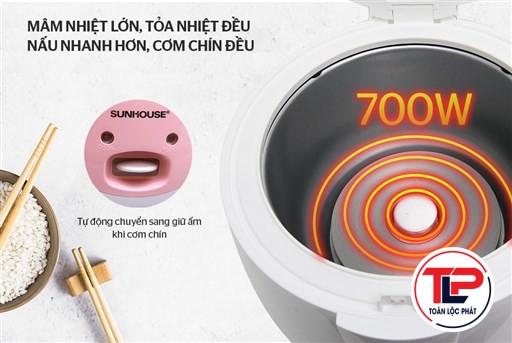 NỒI CƠM ĐIỆN 1.8L - SHD8607W
