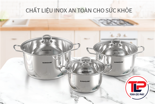 BỘ NỒI INOX 5 ĐÁY SUNHOUSE SHG788