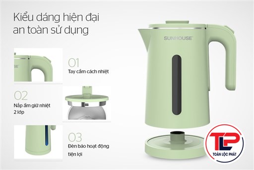 ẤM SIÊU TỐC INOX 2 LỚP 1.8L SUNHOUSE SHD1353