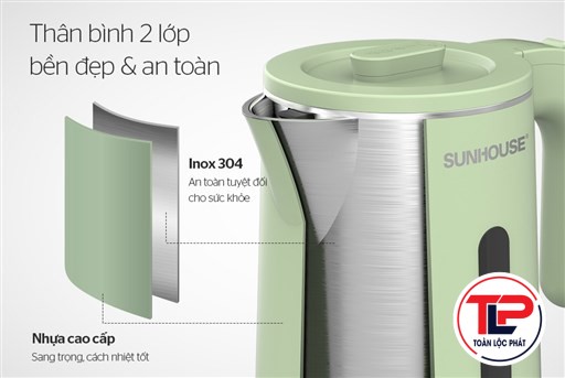 ẤM SIÊU TỐC INOX 2 LỚP 1.8L SUNHOUSE SHD1353