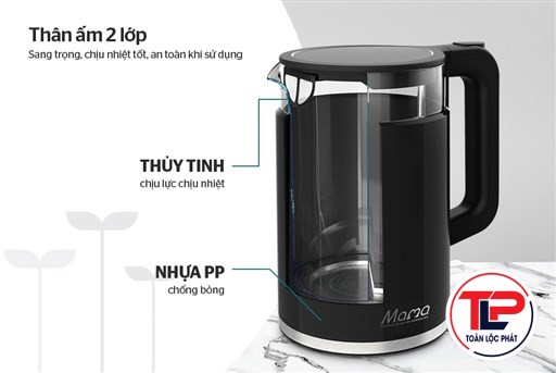 ẤM SIÊU TỐC THỦY TINH 1.7L SUNHOUSE MAMA SHD1330