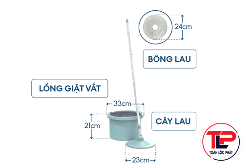 BỘ LAU NHÀ XOAY 360 ĐỘ THÔNG MINH SUNHOUSE KS-CL235PB
