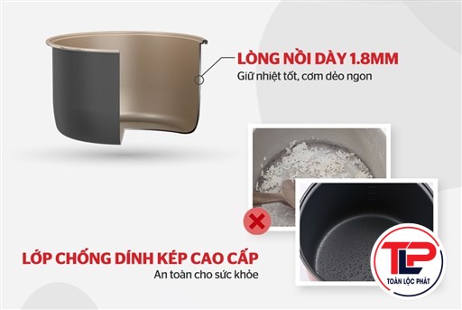 NỒI CƠM ĐIỆN 1.8L - SHD8663G