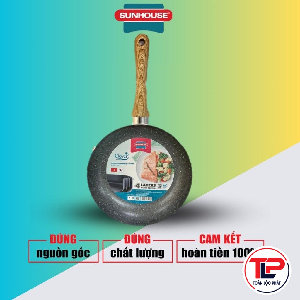 CHẢO CHỐNG DÍNH VÂN ĐÁ CLOVER SUNHOUSE CL24